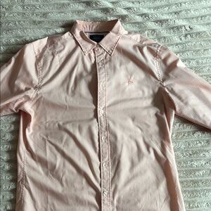 Charles Tyrwhitt Peach/Orange Casual Button Down Shirt